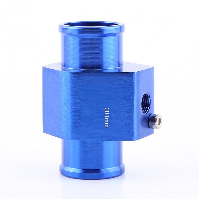 Mulcort Universal Metall Auto Wasser Temp Joint Rohr Schlauch Temperatursensor Adapter Blau für die meisten Fahrzeuge geeignet (30MM) von Mulcort