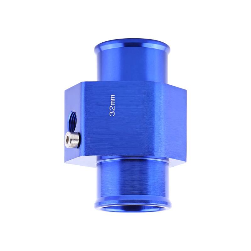 Mulcort Universal Metall Auto Wasser Temp Joint Rohr Schlauch Temperatursensor Adapter Blau für die meisten Fahrzeuge geeignet (32MM) von Mulcort