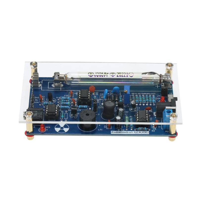 Zusammengebautes Strahlungsdetektorsystem, DIY Miller Tube Tube Nuclear Radiation Detector Geiger Counter Kit Module Experimental Module von Mulcort