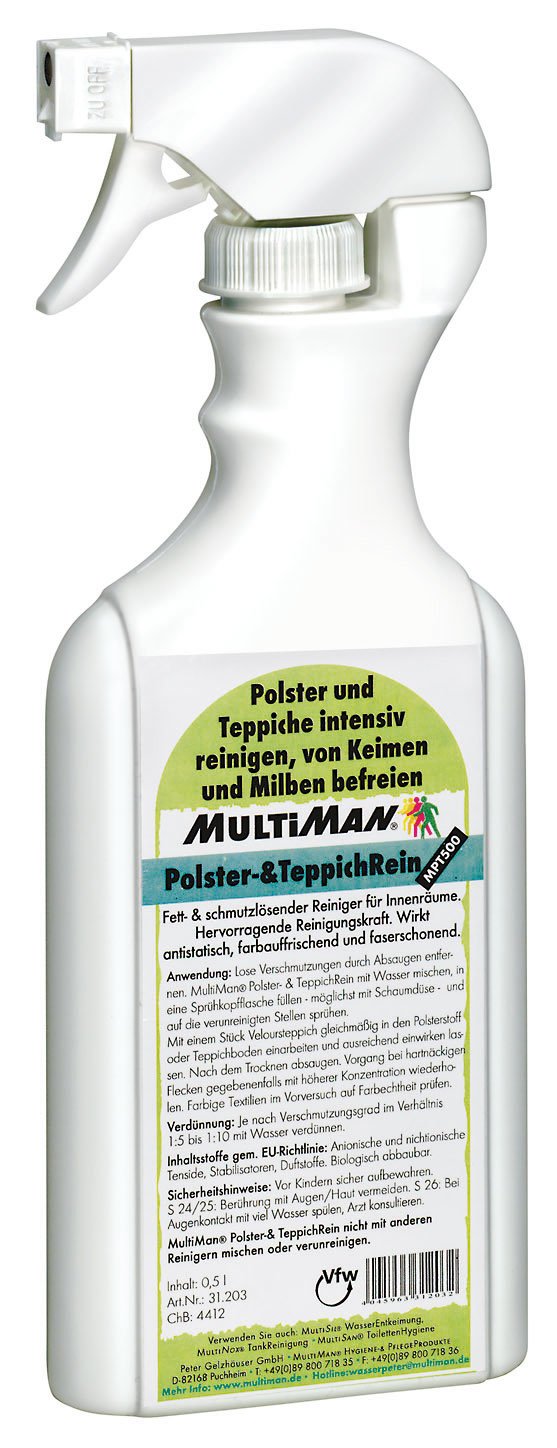 MultiMan Polster & TeppichRein Pumpsprühflasche 0,5l 31.203 von MultiMan