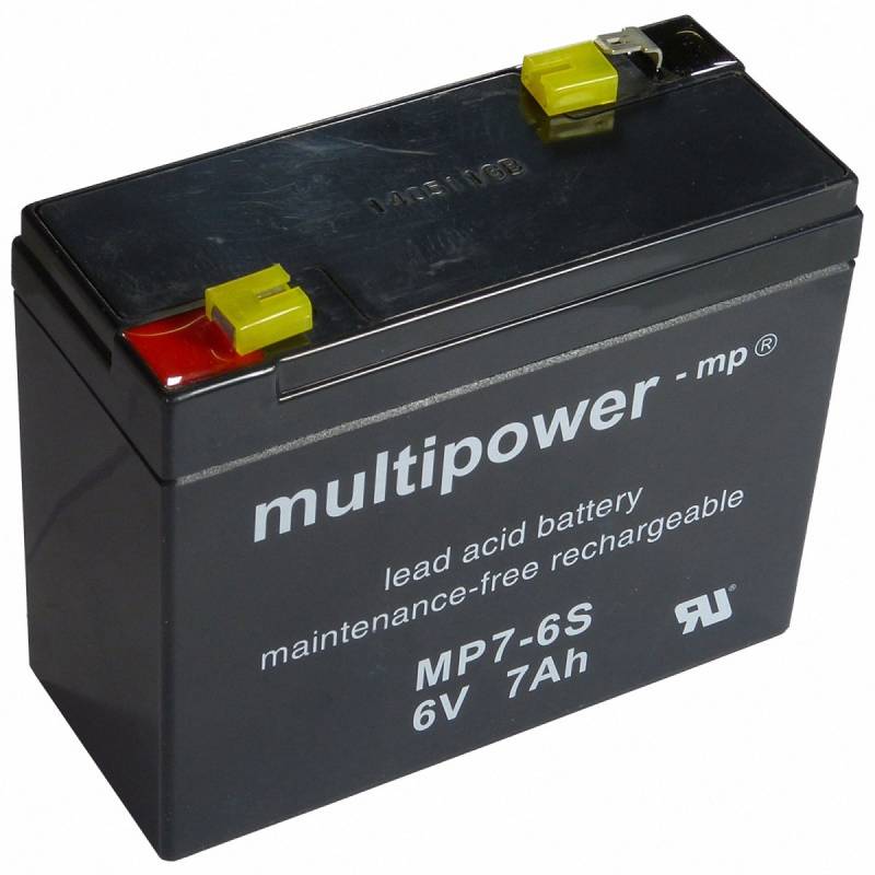 MultiPower Bleiakku MP7-6 S (6V/7 Ah), wartungsfrei von Multipower