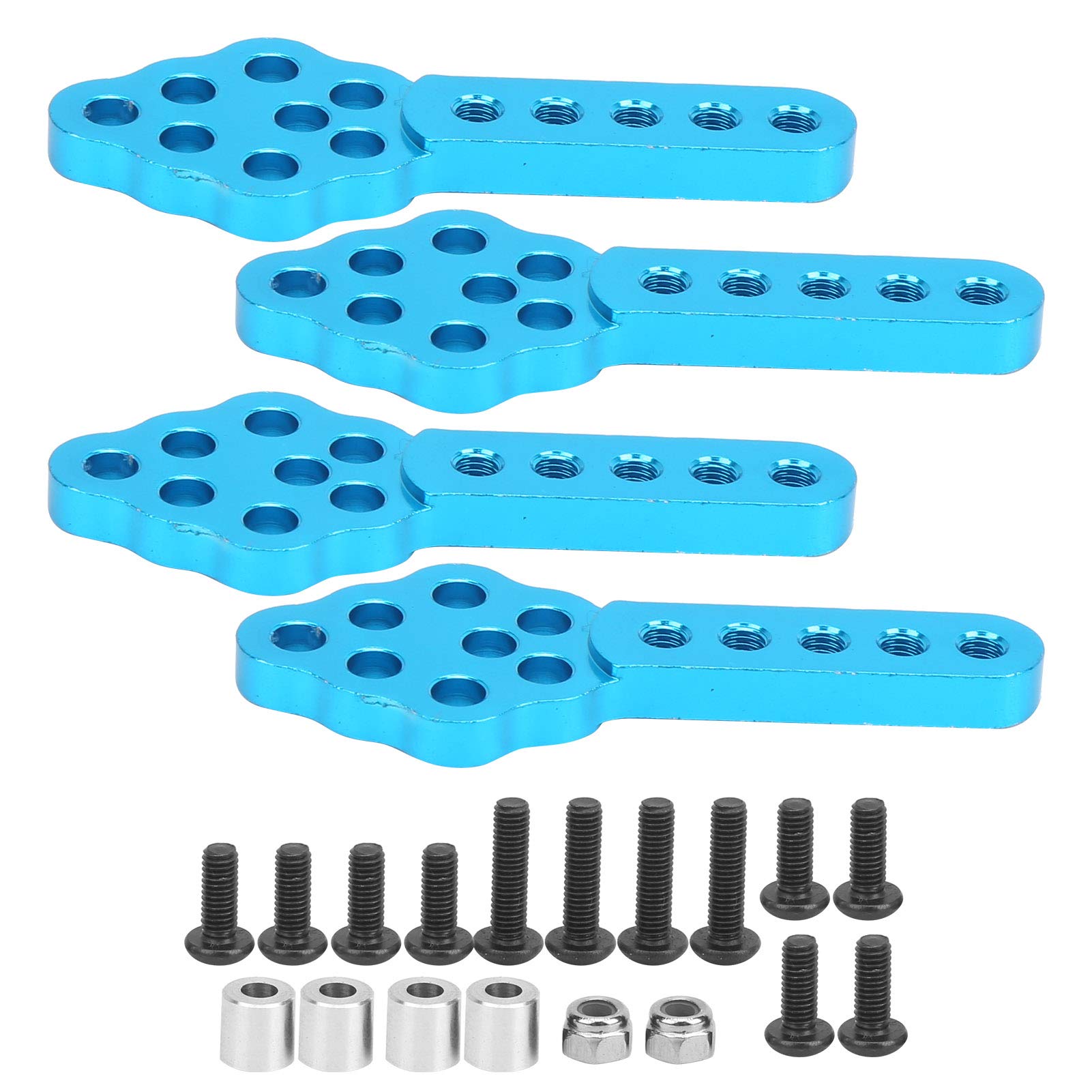 4 Stück/Set verstellbare Grundplatte zur Stoßdämpfermontage für 1/10 RC Crawler, Aluminiumlegierungsmaterial, robust und einfach zu installieren, wesentlicher Bestandteil für (Blue) von Multizenic