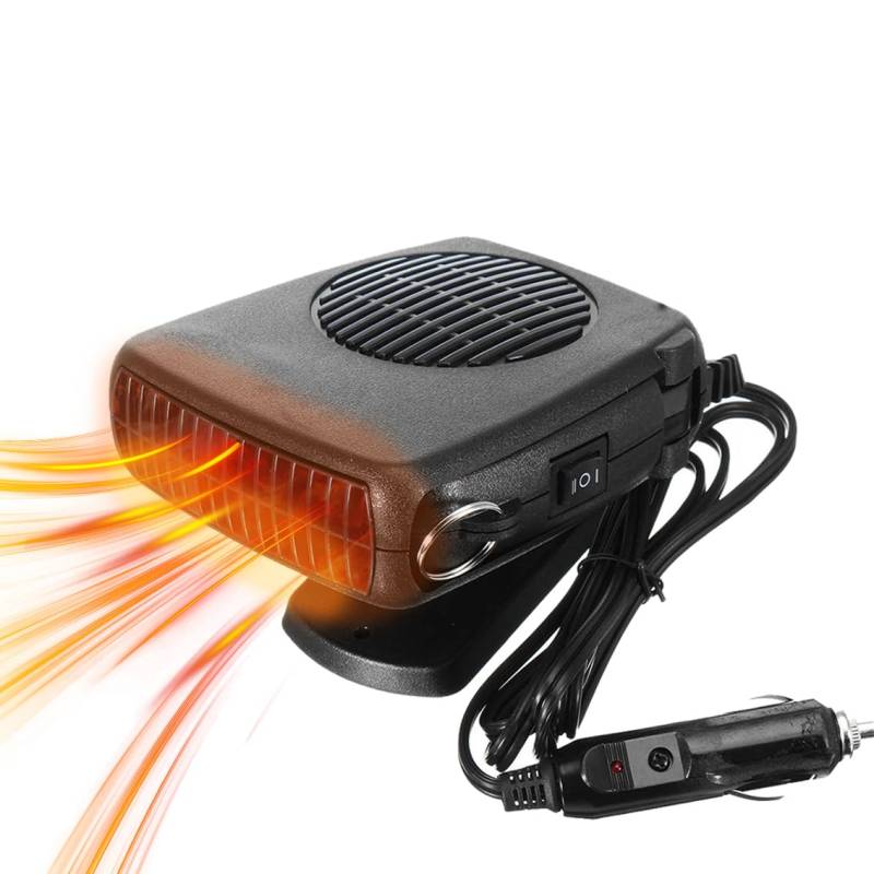 Mupkvy Tragbare Autoheizung, 12V 200W Autoheizung Schnelle Heizung Defroster Anti-Beschlag Auto-Heizung Windschutzscheibe Defroster mit Zigarettenanzünder für alle Autos von Mupkvy