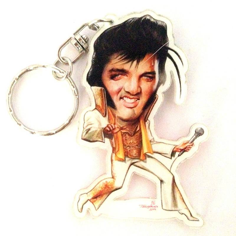 Schlüsselanhänger aus Acryl mit Karikaturen Music Legends - Elvis Presley von Music Legend Collection