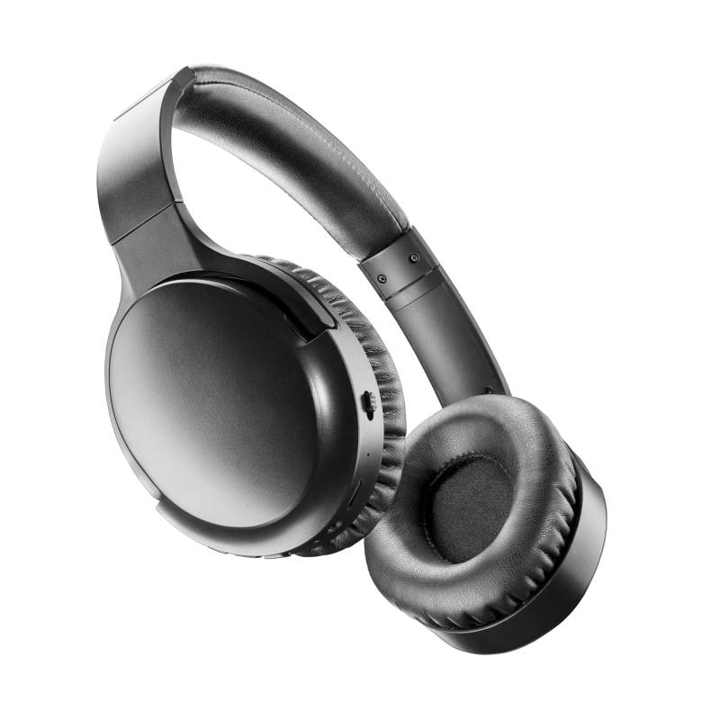 Music Sound - VIBRA - Kabelloses Bluetooth-Headset mit aktiver Geräuschunterdrückung - Unterdrückt Umgebungsgeräusche - Verstellbarer Kopfbügel - 35 Stunden Spielzeit - Schwarz von Music Sound