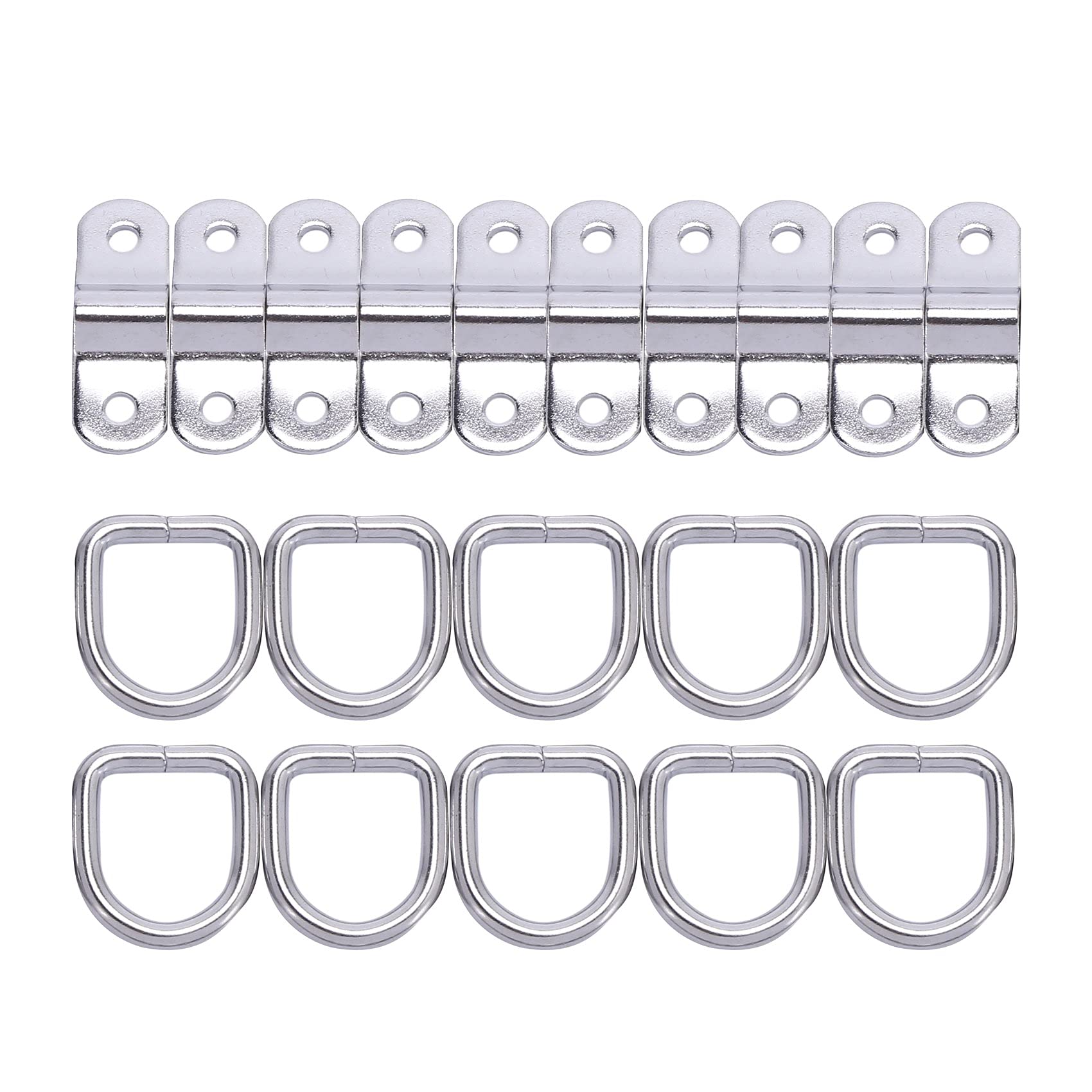 Muuoeou 10 Pack D Ring Zurr Ring Last AnhäNger Geschmiedeter Zurr Ring, Boden Zurr Ring von Muuoeou