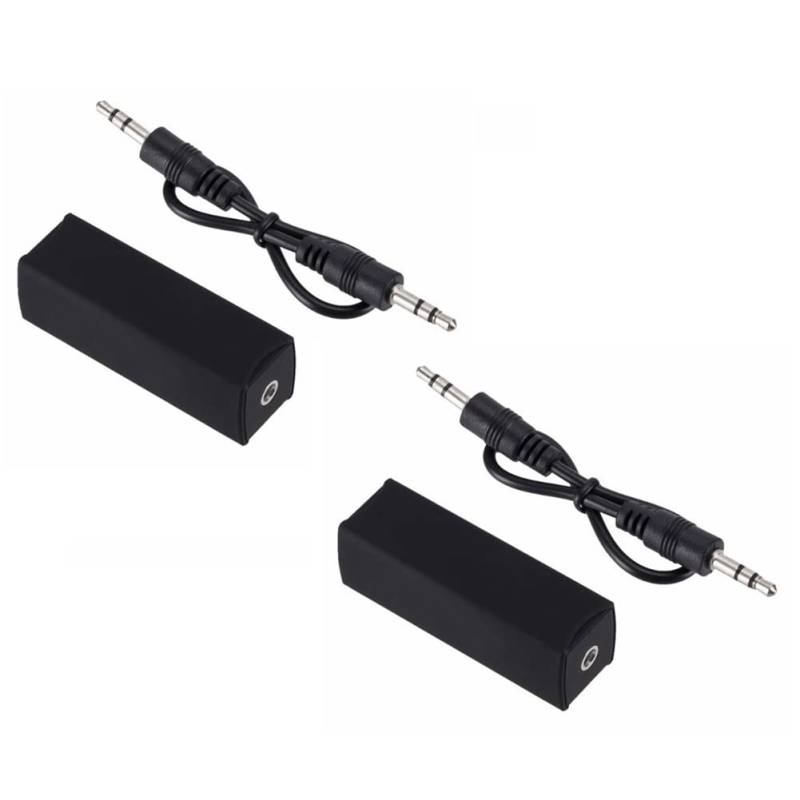 Muuoeou 2 StüCk 3,5-Mm-Aux-Audio-Rauschfilter Erdschleifen-Rauschisolator Beseitigen für Auto-Stereo-Audiosystem Heimstereo von Muuoeou