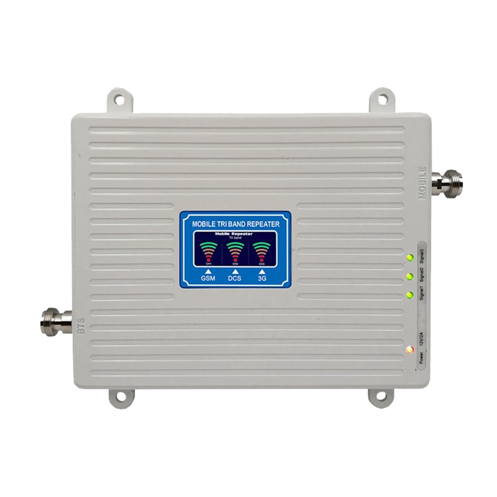 Muuoeou 2G 3G 4G 5G Signalverstärker Tri-Band-Verstärker 900 1800 2100 MHz GSM WCDMA LTE Signalverstärker Repeater EU Stecker von Muuoeou