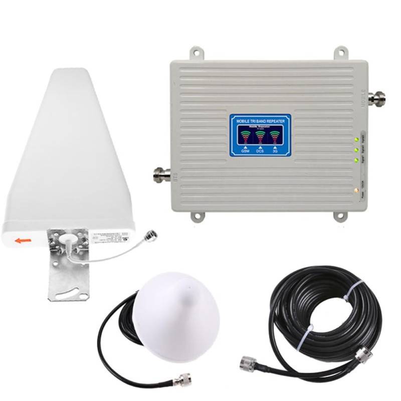 Muuoeou 2G 3G 4G 5G Signalverstärker Tri-Band-Verstärker 900 1800 2100 MHz GSM WCDMA LTE Universal-Signalverstärker Repeater EU Stecker von Muuoeou