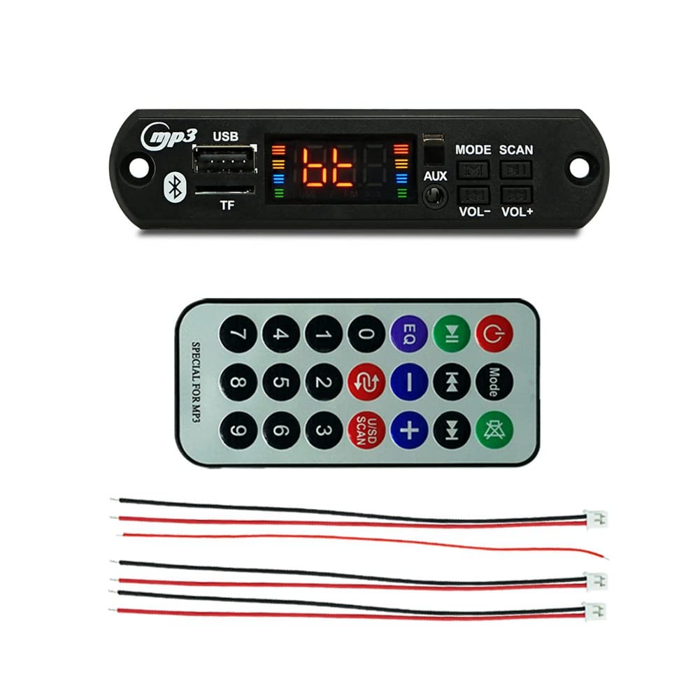 Muuoeou Bluetooth 5.0 MP3 Player Decoder Board FM Radio TF USB 2X40W AUX Modul EmpfäNger JQ-D063BT Kit Audio VerstäRker Board von Muuoeou