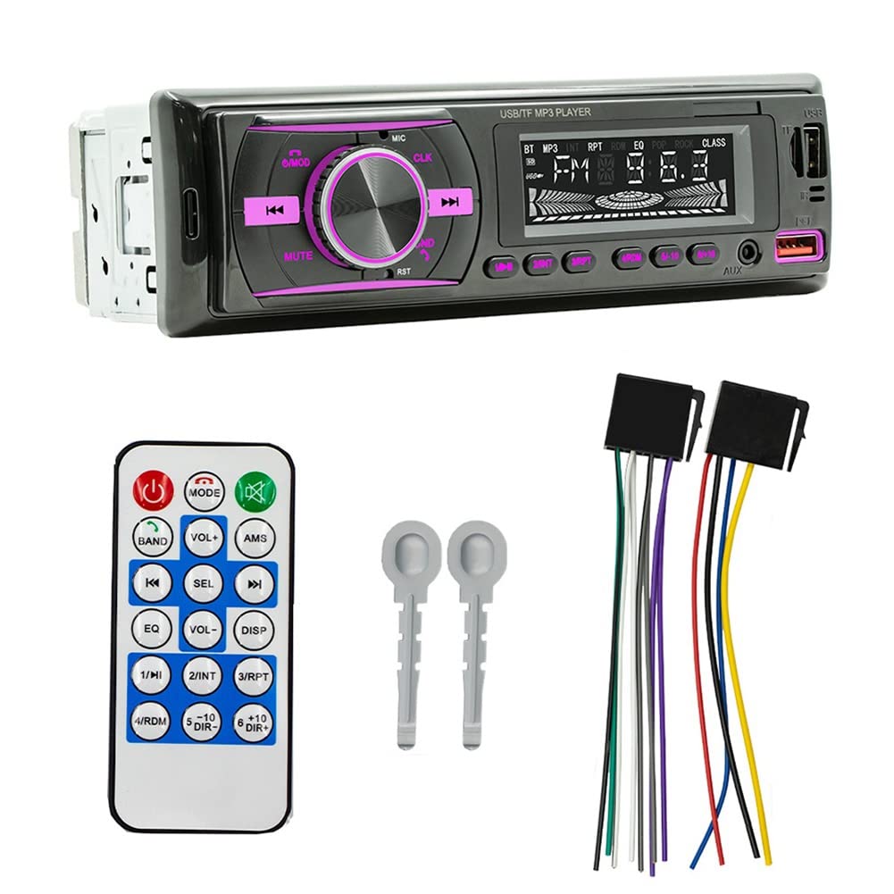 Muuoeou Bluetooth-Autoradio-Receiver mit LCD-Display, AM/FM-Radio, MP3-Player, USB, SD, AUX, APP-Steuerung von Muuoeou