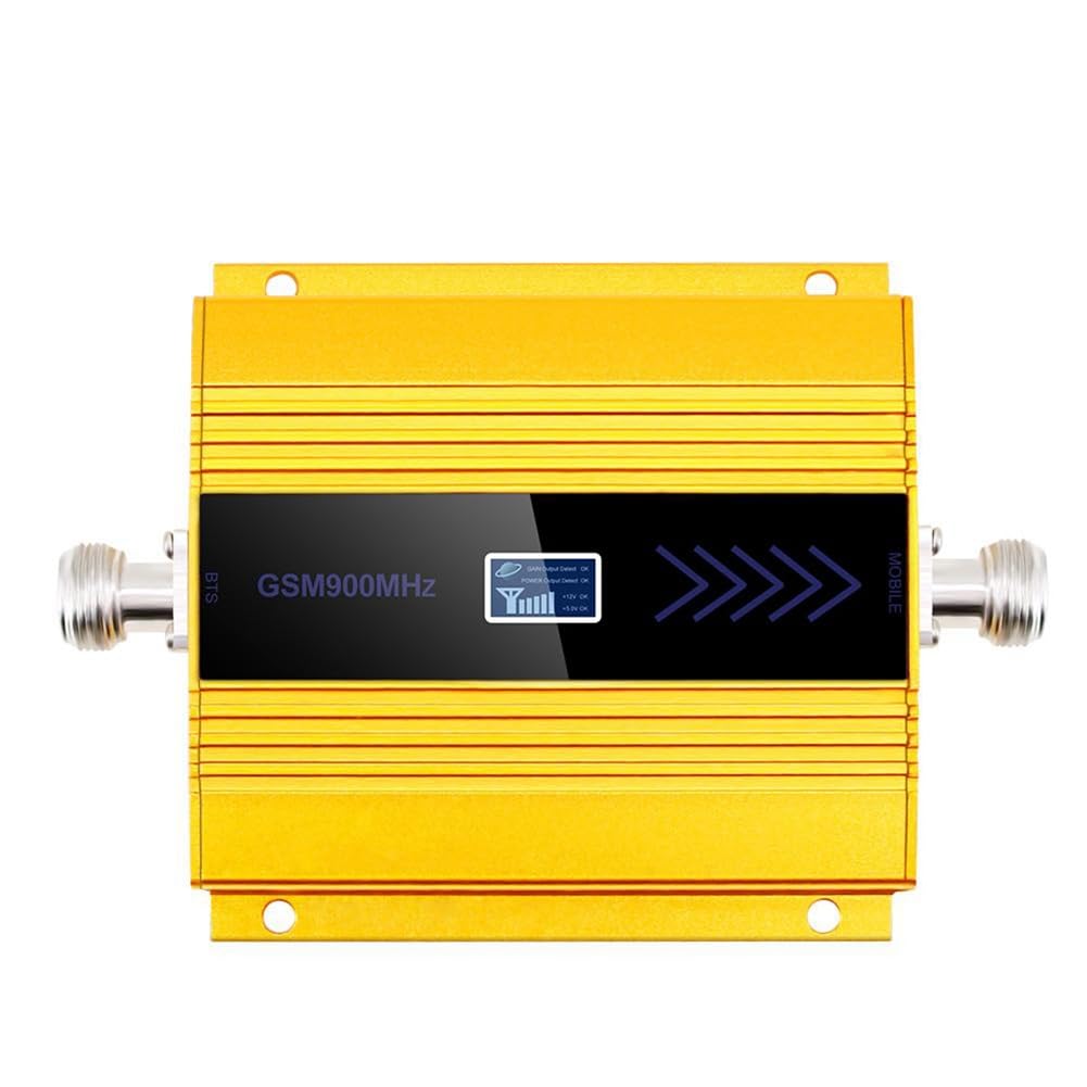 Muuoeou GSM 900 MHz Mini Handy Signalverstärker Booster Repeater mit LCD-Display Gold EU Stecker von Muuoeou