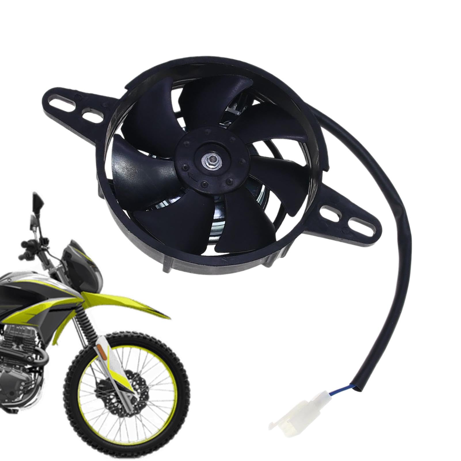 Muuzebsy Kühlerlüfter, wassergekühlter Ventilator, 12 V Gleichstrom, Kühlerlüfter, elektrischer Kühlventilator-Motor, Ersatz für NC250cc Motorradmotoren von Muuzebsy