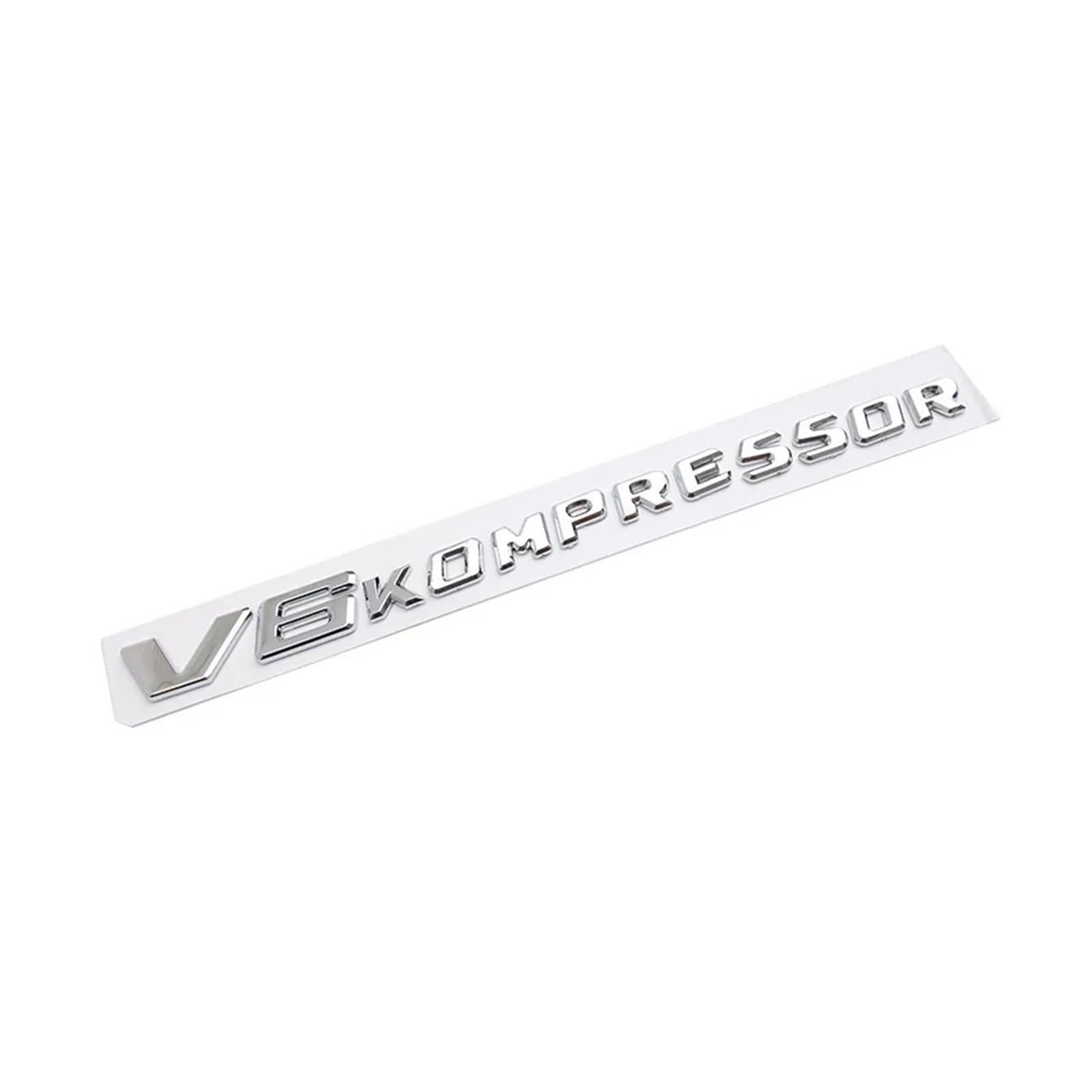 MyFisher zlj6688 Auto Styling V6 V8 Kompressor 3D ABS Chrom Emblem Abzeichen Aufkleber Aufkleber Auto Zubehör Kompatibel mit S500 S680 GT GT50 (Color : V6 Silver) von MyFisher