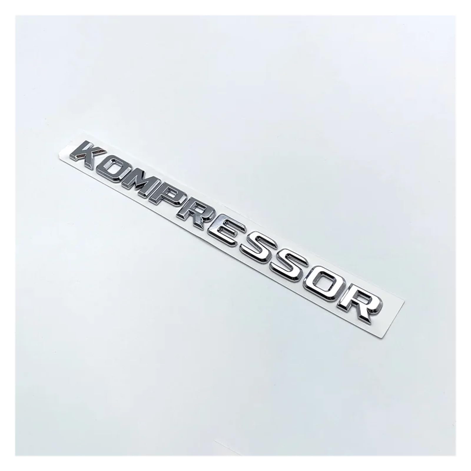 zlj6688 Kompressor-Emblem for den hinteren Kofferraum, Schriftzug, Chrom-Schwarz-Logo-Aufkleber, kompatibel mit CLK, SLK, SL, CLS, ML, ABCSR-Klasse (Color : Silver, Size : Kompressor(1pcs)) von MyFisher