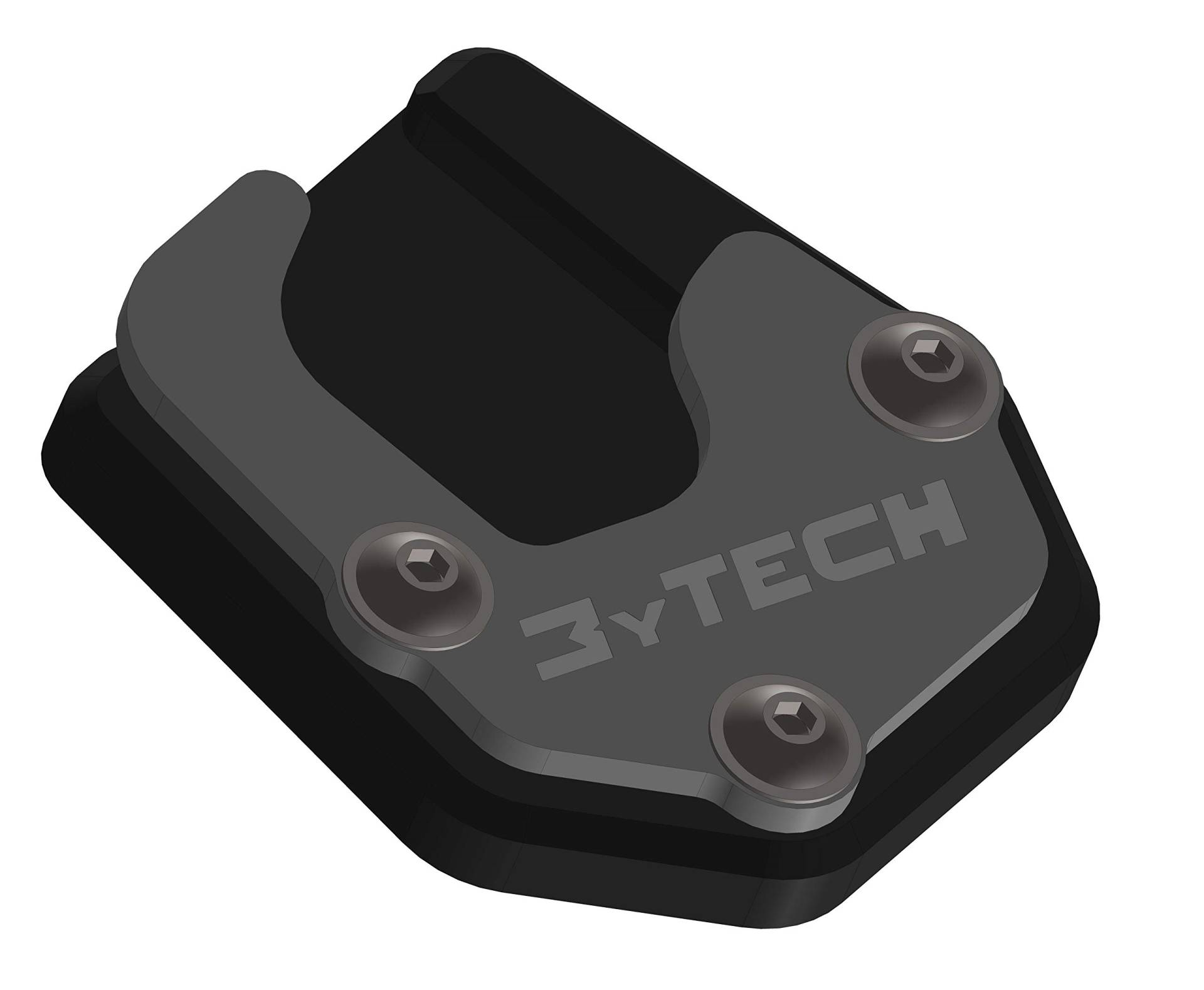 MyTech - Seitenständerverbreiterung, Auflagevergrößerung aus eloxiertem hochfestem Aluminium – V85 TT 1' Serie 2019 (Silber) von MyTech