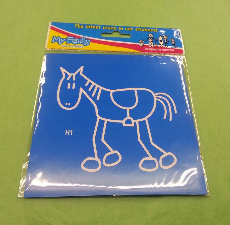 Autosticker – Horse – The Sticker Family – 10,3 cm – wit – H1 von My Family