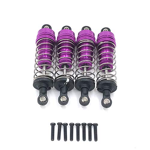 Myingaou 4 StüCke Metall StoßDäMpfer DäMpfer für 124019 124018 144001 RC Auto Teile Upgrade ZubehöR, Lila von Myingaou