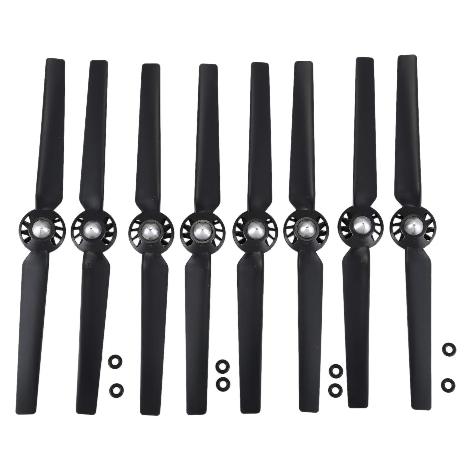 Myingaou 8 StüCke Propeller für Yuneec Q500 Typhoon 4 Karat Kamera Drone Teile Schnell Verschluss Selbst Hemmend Requisiten Klinge (Schwarz) von Myingaou