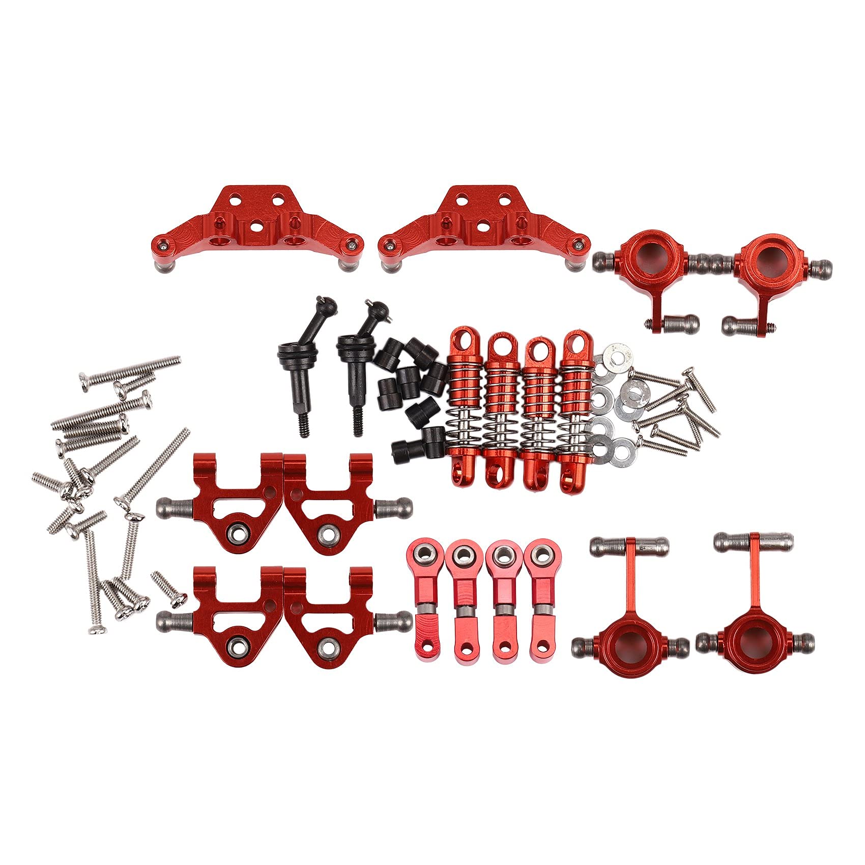 Myingaou Metall Full Set Upgrade Teile StoßDäMpfer für 1/28 K969 K979 K989 K999 P929 P939 Rc Autoteile, Rot von Myingaou