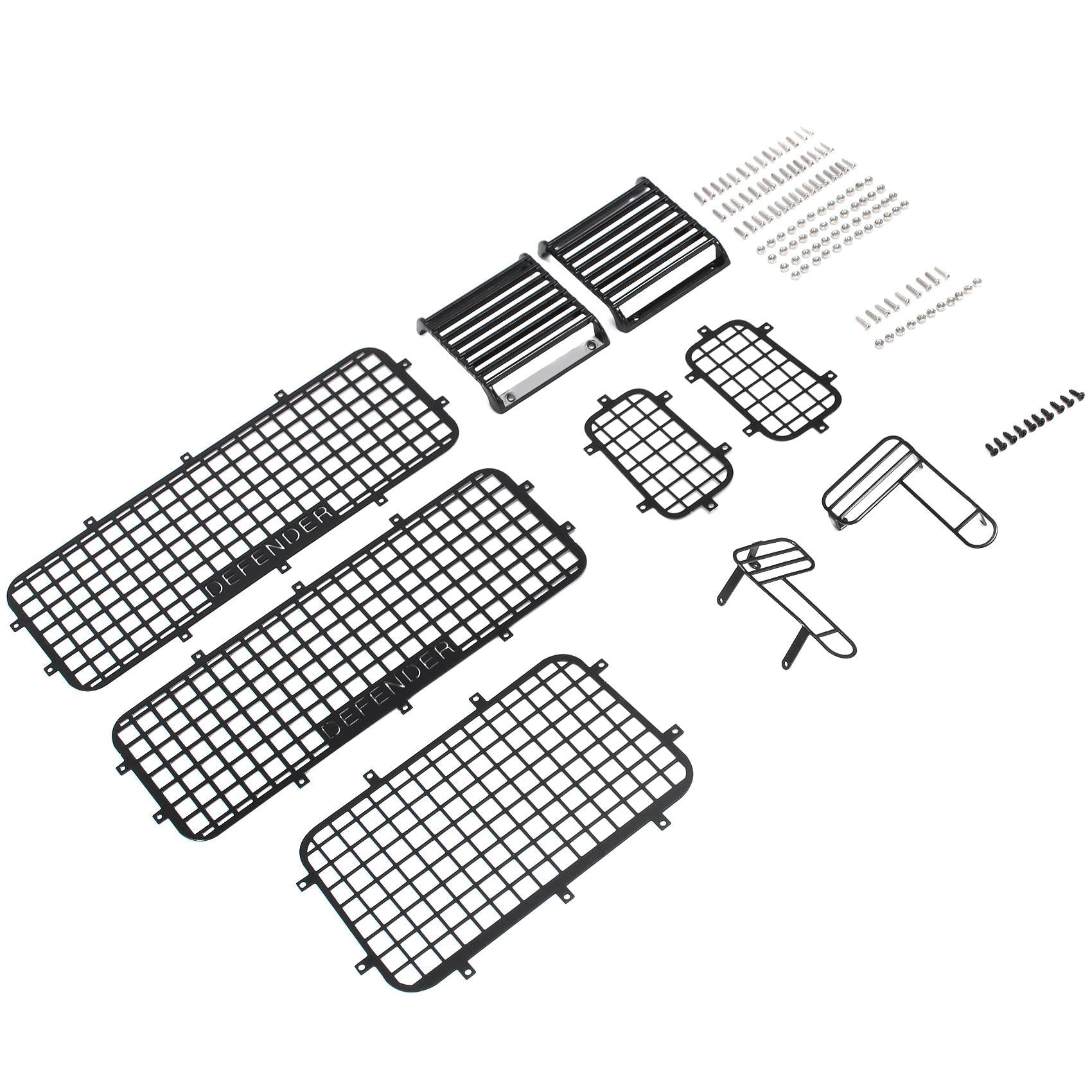 Myingaou metallfenster mesh schutznetz lichtabdeckung Dekoration für trx4 1/10 rc Crawler car Upgrade Teile von Myingaou