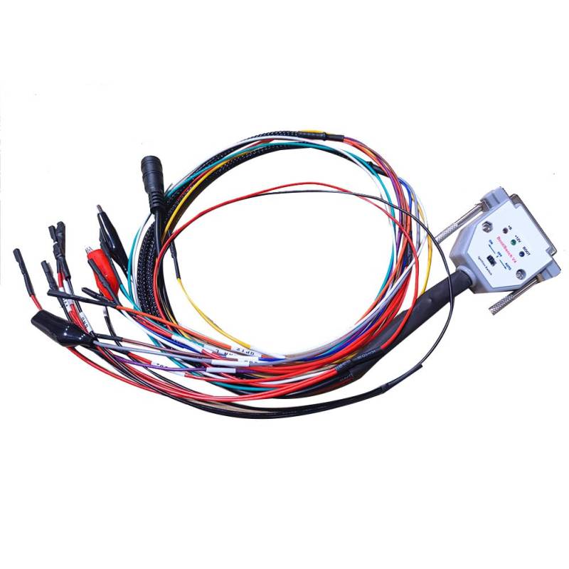 Myqqhbs 3 LED-Leuchten mit Starthilfekabel DB25 für SM2 Pro + J2534 VCI Lesen Schreiben ECU Batt VCC Kline Can-L von Myqqhbs