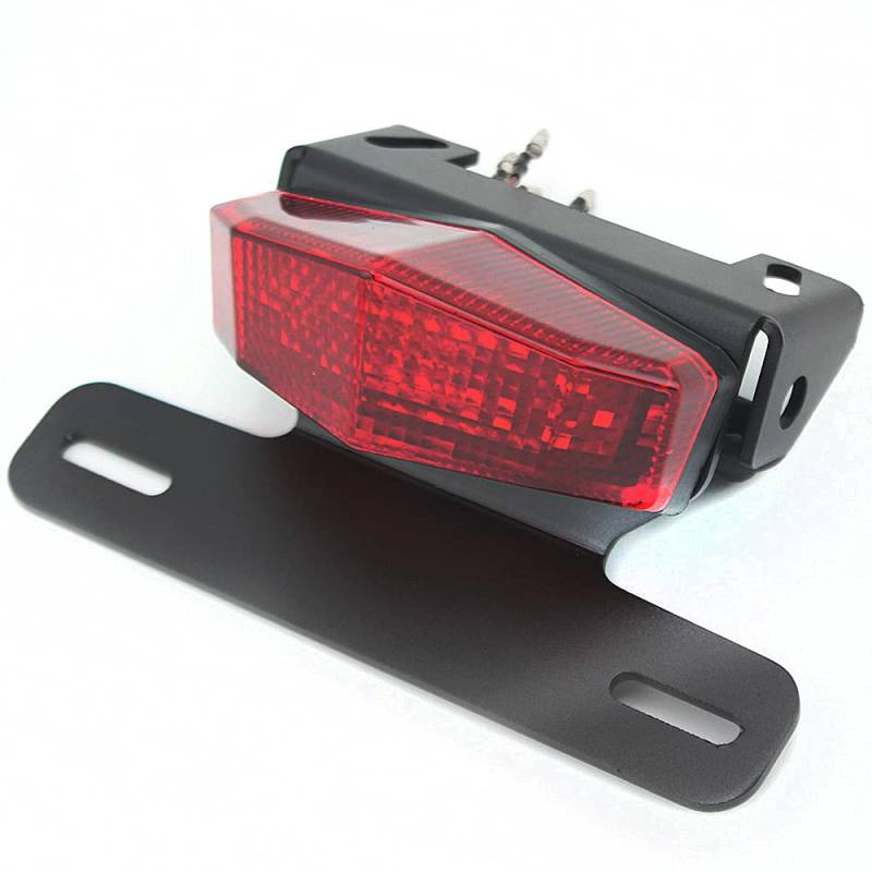 Kennzeichenhalter für Suzuki DR-Z 400 E/S/SM DRZ400 2000–2020 Motorrad Kennzeichenhalter Fender Eliminator Halterung Halterung LED Bremslicht Blinker (rot) von N/A Generic