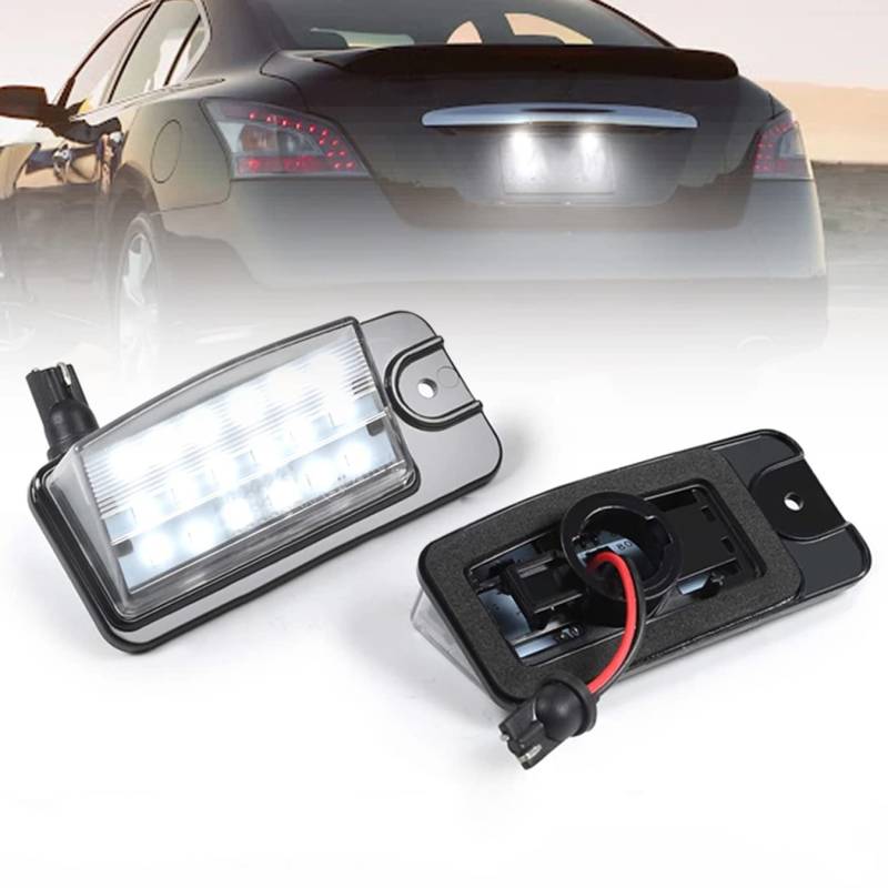 NP 2 Stück LED Kennzeichenbeleuchtung für N/issan Altima L32 R-ogue T32 X-Trail Pathfinder R51 M-axima A35 Murano Z50 Z51 von N\P