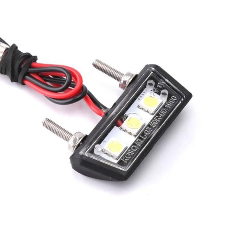 Easyhomie 12V LED Kennzeichenleuchte Motorrad, Nummernschildbeleuchtung, Motorrad Kennzeichenbeleuchtung, Weißes Licht mit hoher Helligkeit von Easyhomie