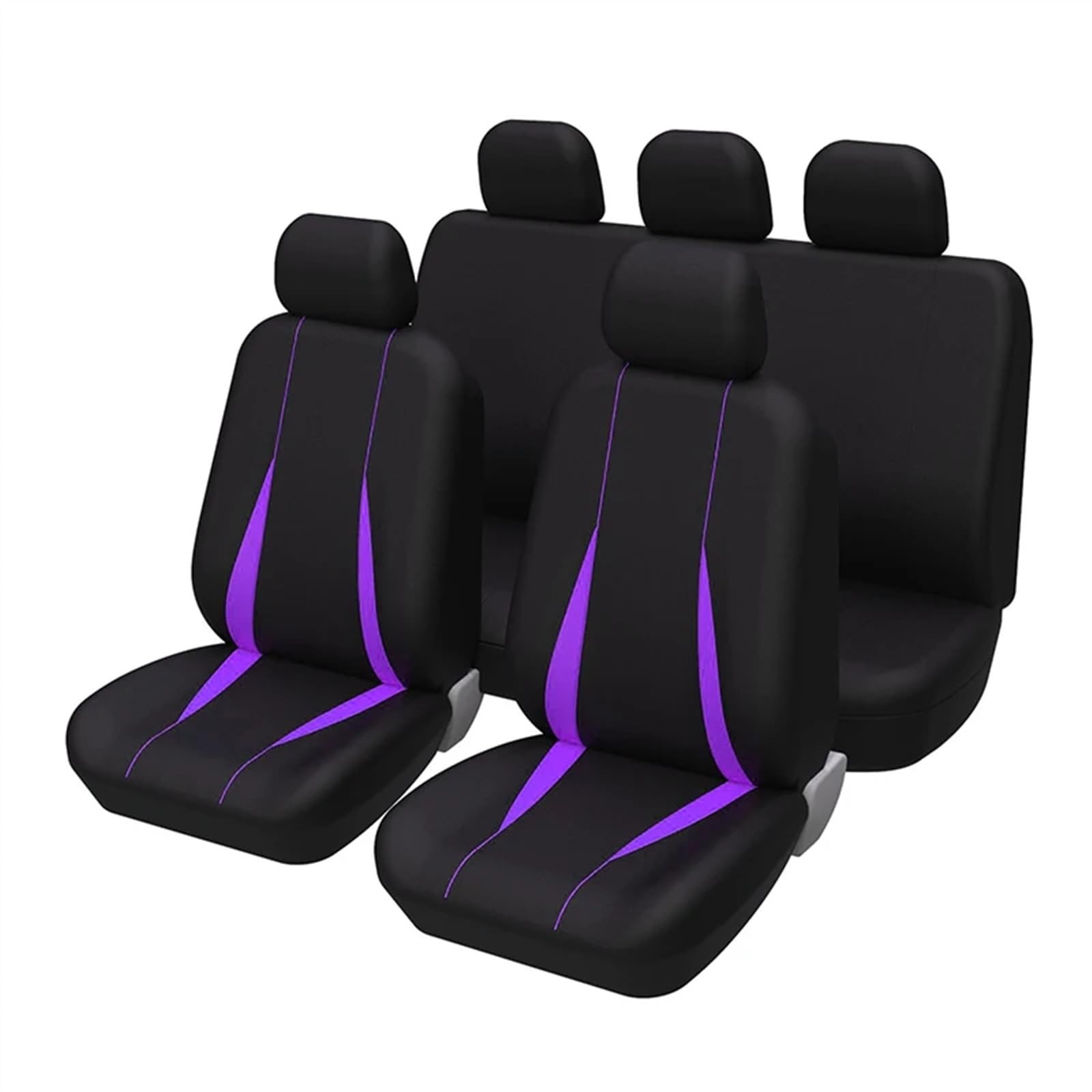 Auto Sitzauflagen Autositzbezüge, universelles Autositzbezug-Set aus Polyester, passend für die meisten Autos, SUVs und Vans, einfarbiger zweifarbiger Autositzschutz Auto-Schonbezüge(Purple full set) von NADCFN