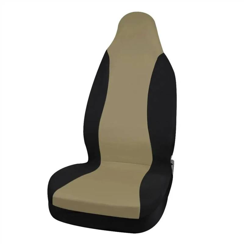 NADCFN Auto Sitzauflagen 5 Farben Bucket Universal-Autositzbezüge passend für Auto, Fahrzeug, LKW, SUV, Innensitzbezüge, Schutzzubehör Auto-Schonbezüge(1pcs Beige Black) von NADCFN