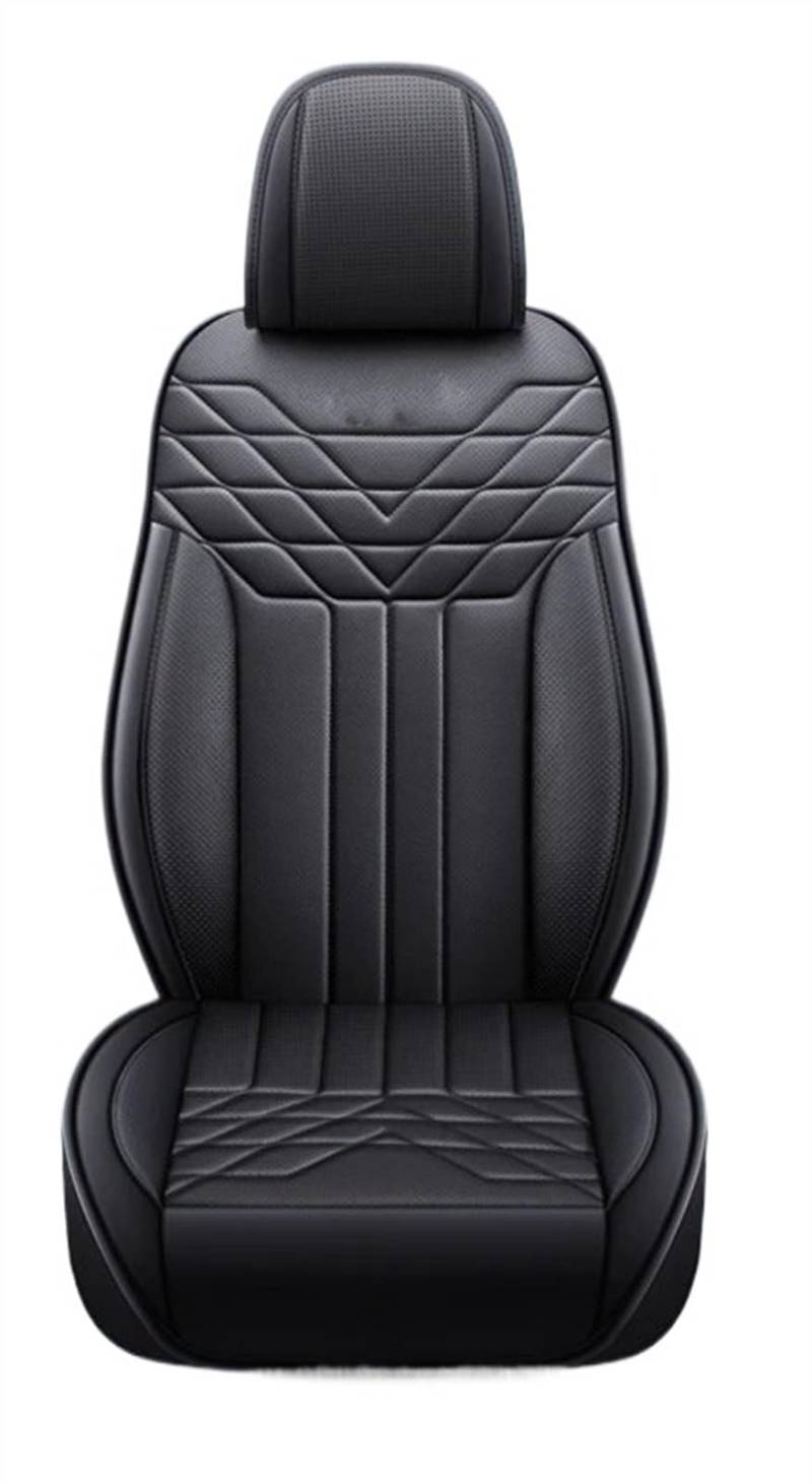 NADCFN Auto Sitzauflagen 5-Sitz Komplettset Universal Leder Sitzbezug Autozubehör Styling Schutz Auto-Schonbezüge(All Black) von NADCFN