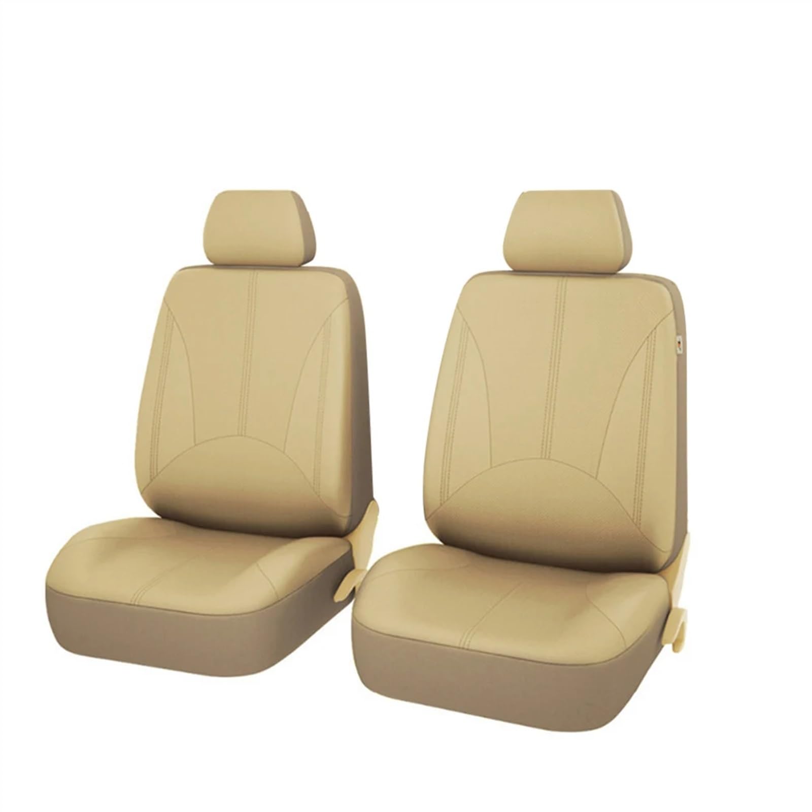 NADCFN Auto Sitzauflagen 9/4-teiliges Autositzbezüge-Set, universelles, atmungsaktives Leder, Sitzschutz-Set, Auto-Innenausstattung für Auto Auto-Schonbezüge(4PCS Beige) von NADCFN