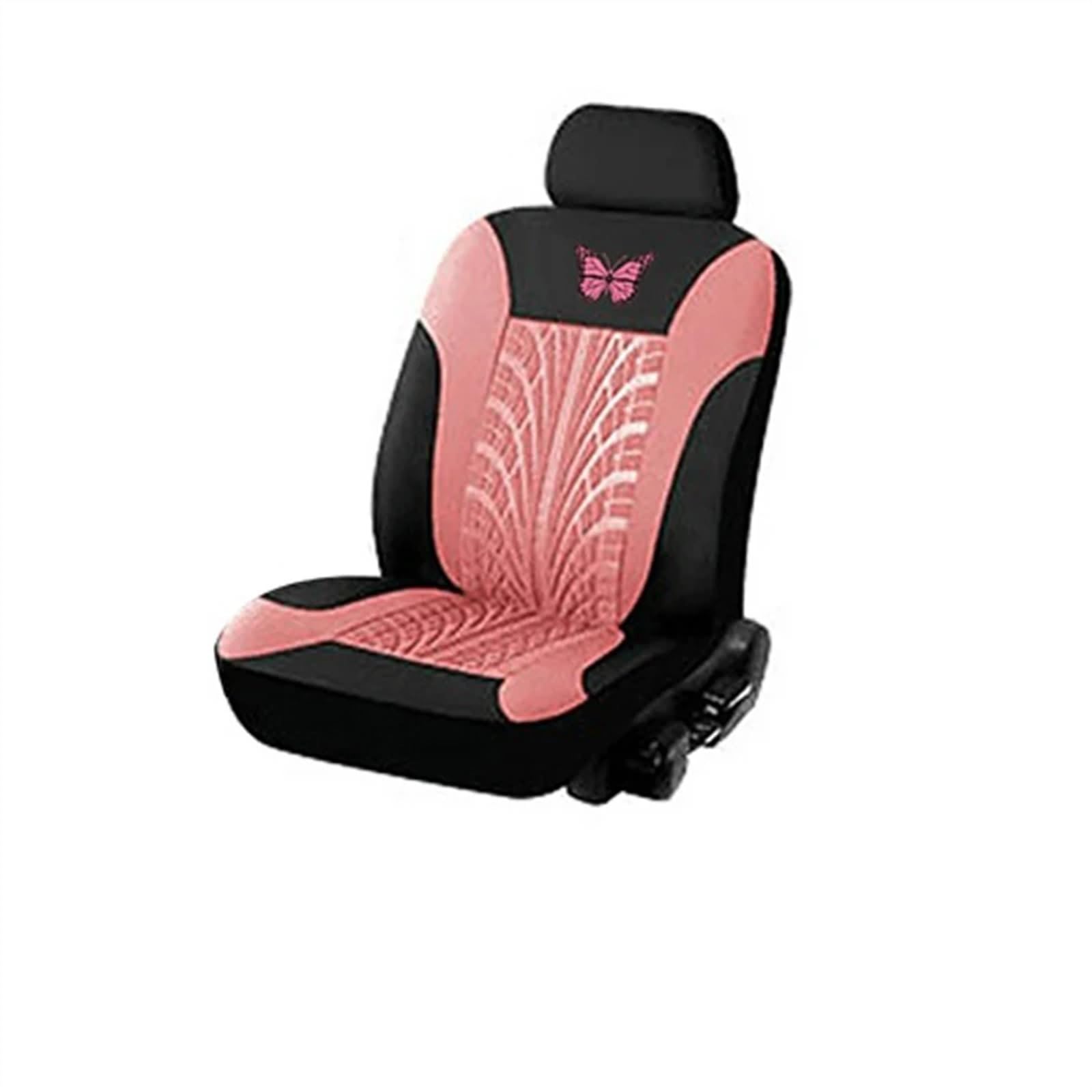 NADCFN Auto Sitzauflagen Autositzbezüge, komplettes Set, universelles Schmetterlingsmuster, Autoabdeckung, Airbag, sicherer LKW, Van, SUV, Sitzschutz, Zubehör Auto-Schonbezüge(Pink(1 seat)) von NADCFN