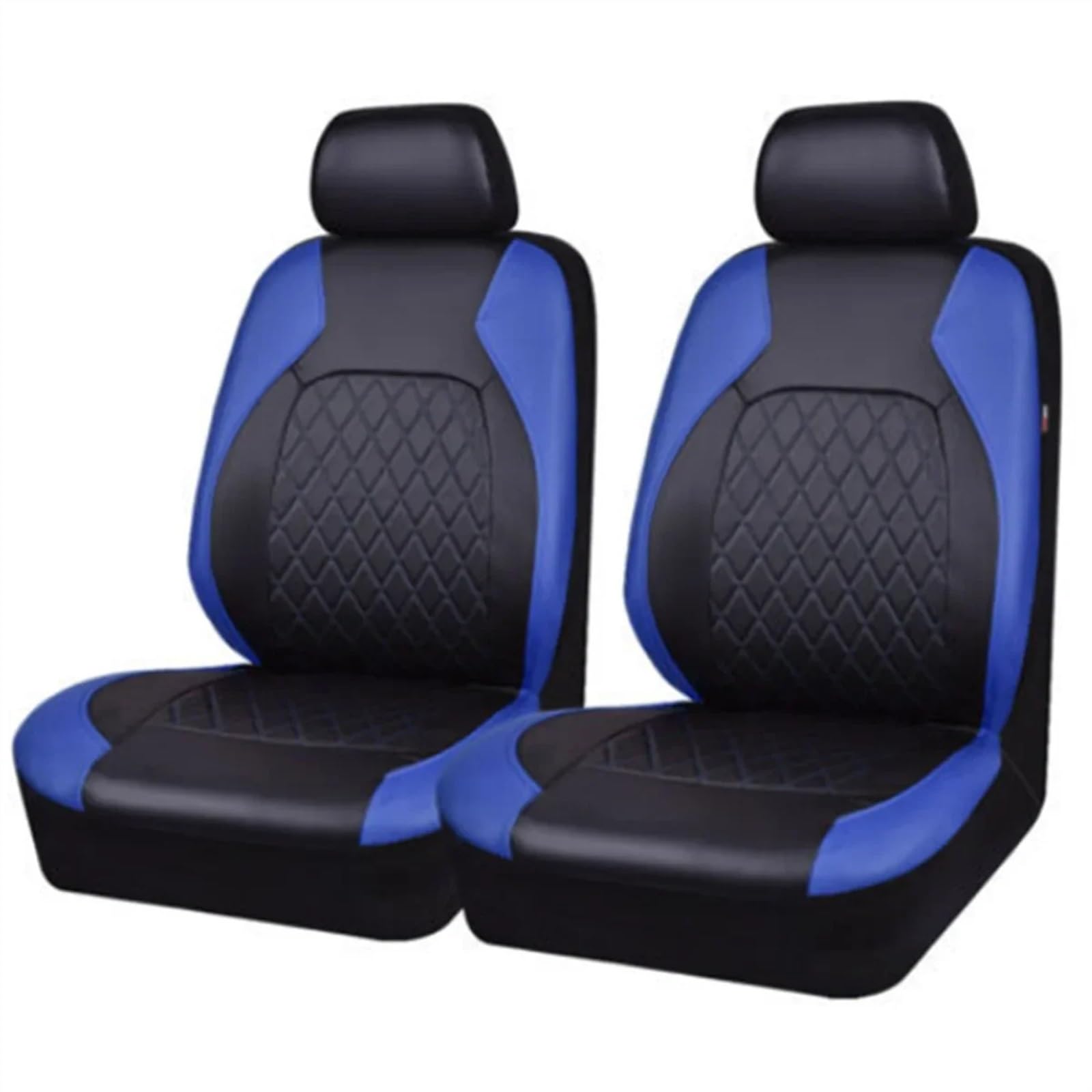 NADCFN Auto Sitzauflagen Autositzbezug-Set aus PU-Leder, vollständige Abdeckung, Kratzfest, passend für Limousine/SUV/LKW, universeller Schutz, einfache Installation Auto-Schonbezüge(Blue 2 pcs) von NADCFN