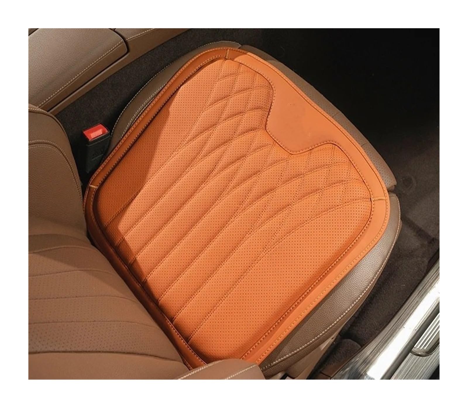 NADCFN Auto Sitzauflagen Autositzkissen Lordosenstützkissen Autositzbezüge Auto-Schonbezüge(1Pcs Orange-Cushion) von NADCFN