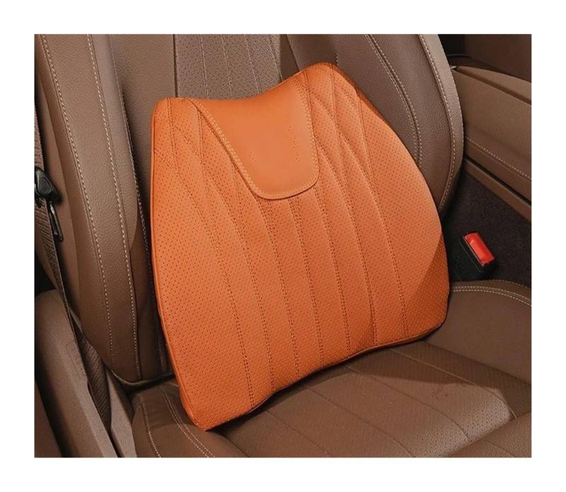 NADCFN Auto Sitzauflagen Autositzkissen Lordosenstützkissen Autositzbezüge Auto-Schonbezüge(1Pcs Orange-Lumbar) von NADCFN