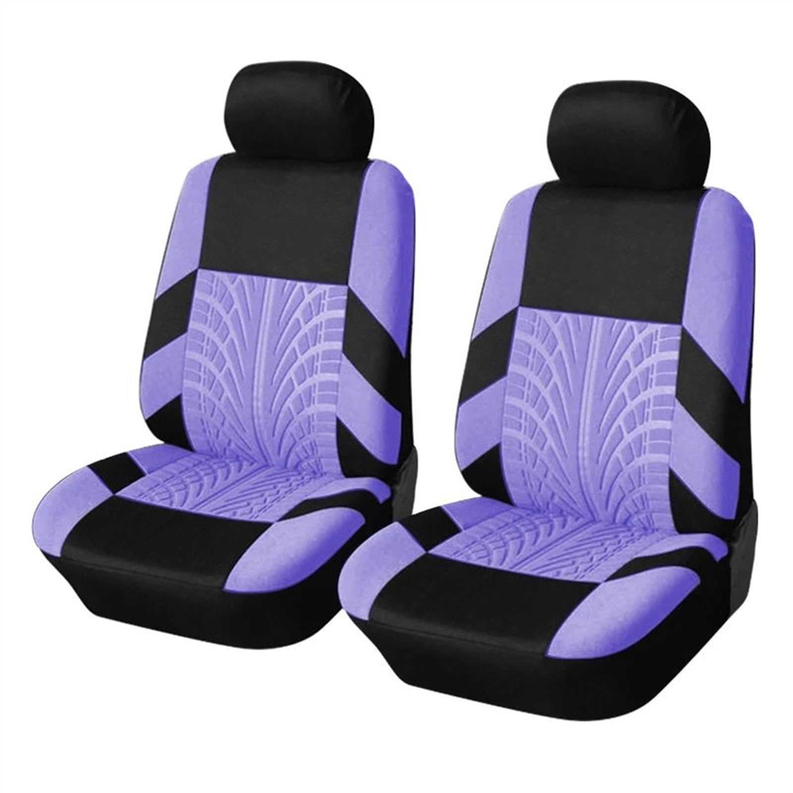 NADCFN Auto Sitzauflagen Besticktes Autositzbezug-Set, universell passend für die meisten Autos, Bezüge mit Reifenspur-Detail, Styling-Autositzschutz Auto-Schonbezüge(Purple Front) von NADCFN