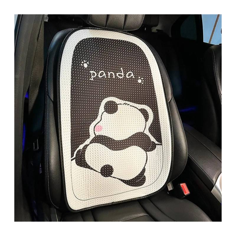 NADCFN Auto Sitzauflagen Cartoon-Panda-Autositzkissen, atmungsaktive Eisseide, Autositzbezug, Schutzpolster, Matte, staubdicht, Innenausstattung Auto-Schonbezüge(1pc Back pad) von NADCFN