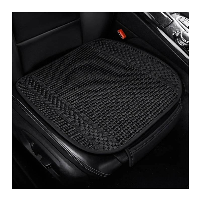 NADCFN Auto Sitzauflagen Eisseide Autositzbezug Sommer Atmungsaktiv Kühlung Auto Sitzkissen Anti Scratch Seat Protector Universal Für Limousine SUV Auto-Schonbezüge(Black 1pc) von NADCFN