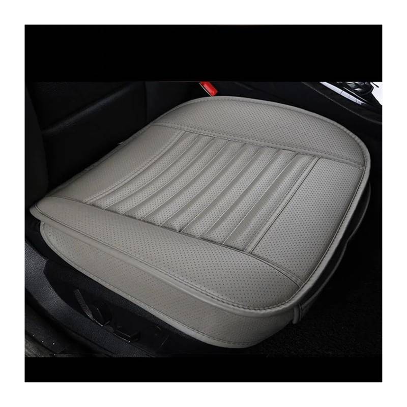 NADCFN Auto Sitzauflagen Leder Autositzbezug Innenausstattung Autositze Bezug Kissenschutzmatte Universal Sitzbezug Teppich Autozubehör Auto-Schonbezüge(1pc Front Gray) von NADCFN