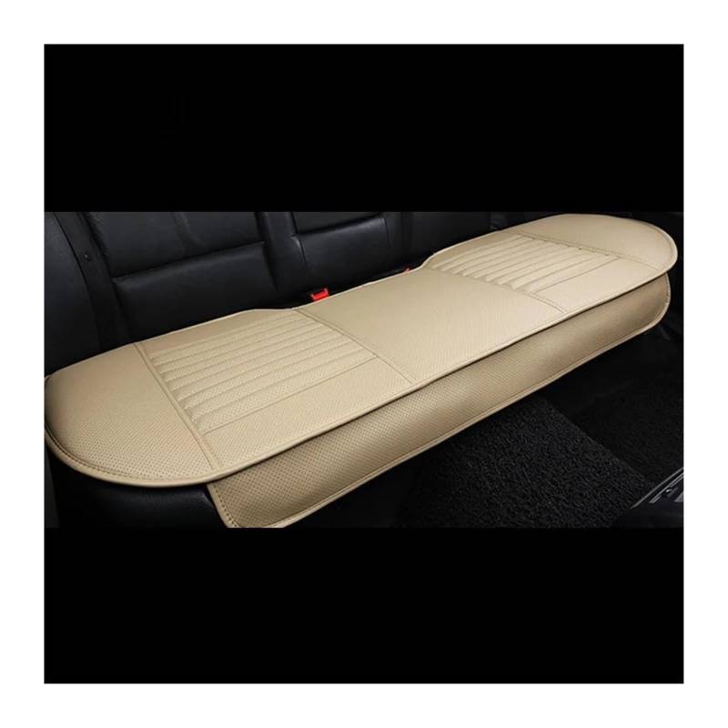 NADCFN Auto Sitzauflagen Leder Autositzbezug Innenausstattung Autositze Bezug Kissenschutzmatte Universal Sitzbezug Teppich Autozubehör Auto-Schonbezüge(1pc Rear Beige) von NADCFN