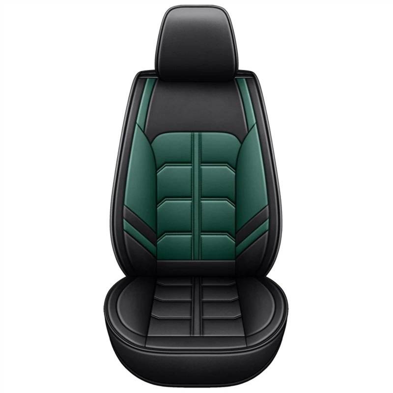 NADCFN Auto Sitzauflagen Universal Autositzbezüge 360 ​​Grad voll abgedeckt Ledersitzbezug für 90% Limousine SUV 5 Sitze Auto Auto-Schonbezüge(Black Green) von NADCFN