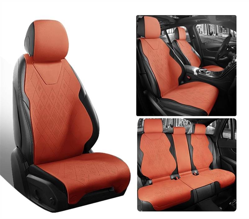 NADCFN Auto Sitzauflagen Universal Fit Autozubehör Wildleder Sattel Sitzkissen Pad Halb bedeckt für 90% Limousine SUV Wildleder Set Abdeckung 5 Sitze Auto-Schonbezüge(Standard Color 3) von NADCFN