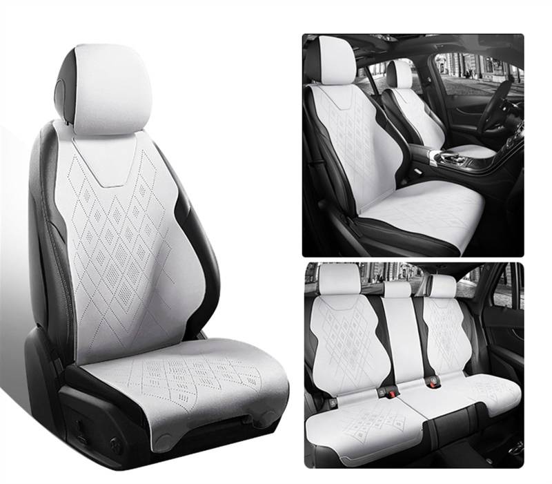 NADCFN Auto Sitzauflagen Universal Fit Autozubehör Wildleder Sattel Sitzkissen Pad Halb bedeckt für 90% Limousine SUV Wildleder Set Abdeckung 5 Sitze Auto-Schonbezüge(Standard Color 4) von NADCFN