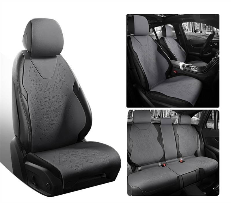 NADCFN Auto Sitzauflagen Universal Fit Autozubehör Wildleder Sattel Sitzkissen Pad Halb bedeckt für 90% Limousine SUV Wildleder Set Abdeckung 5 Sitze Auto-Schonbezüge(Standard Color 6) von NADCFN