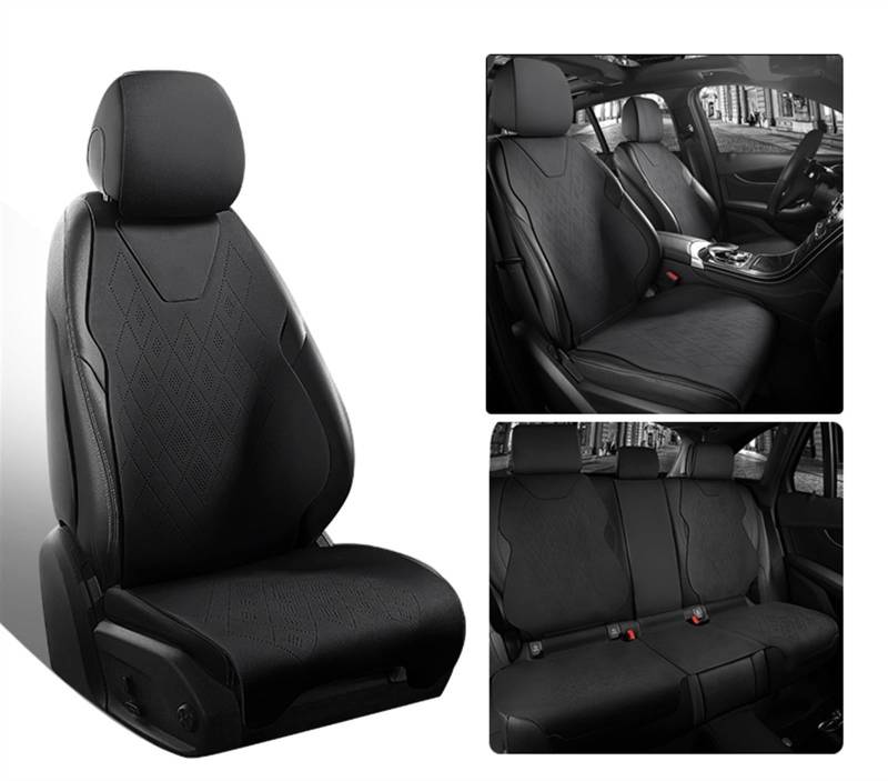 NADCFN Auto Sitzauflagen Universal Fit Autozubehör Wildleder Sattel Sitzkissen Pad Halb bedeckt für 90% Limousine SUV Wildleder Set Abdeckung 5 Sitze Auto-Schonbezüge(Standard Color 7) von NADCFN