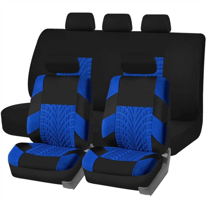 NADCFN Auto Sitzauflagen Universalgröße Autositzbezüge SUV Limousine Van Automobil-Innenraumabdeckung Airbag-kompatibles Autozubehör Innenraum Auto-Schonbezüge(Blue Set) von NADCFN