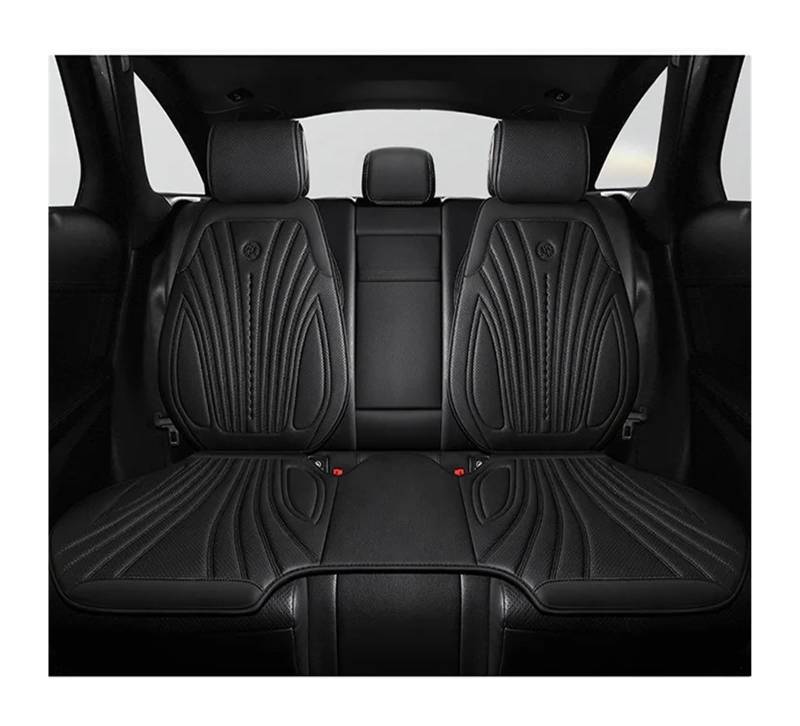 NADCFN Auto Sitzauflagen Wildleder Auto Vorne/Hinten Schutz Innenausstattung Autositzbezug Universal 5-Sitzer Atmungsaktives Anti-Rutsch-Kissen Auto-Schonbezüge(3pcs black2 Rear Row) von NADCFN