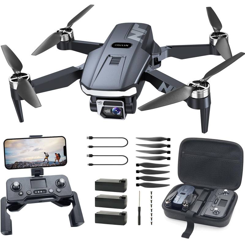 NAFYRE N11 PRO GPS Drohne mit Kamera für Erwachsene 4K UHD, 90 Min lange Flugzeit, lange Kontrollstrecke, Auto Rückkehr, Automatisches Folgen, bürstenloser Motor, 5G FPV RC Quadcopter für Anfänger von NAFYRE